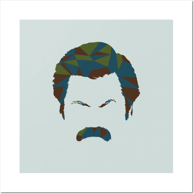 Ron Swanson Mustache Graphic Wall Art by polliadesign